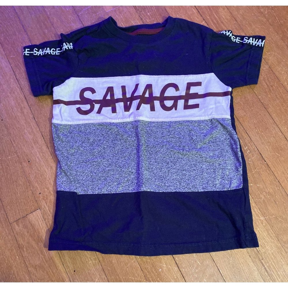 Boys Savage Shirt Navy Blue Size 6